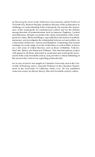 ﻿نظریه پردازی آوانگارد: مدرنیسم، اکسپرسیونیسم و ​​مشکل پست مدرنیته