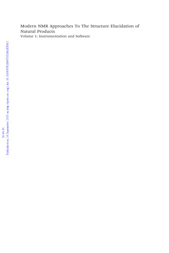 ﻿رویکردهای مدرن NMR به توضیح ساختار محصولات طبیعی: جلد 1: ابزار دقیق و نرم افزار