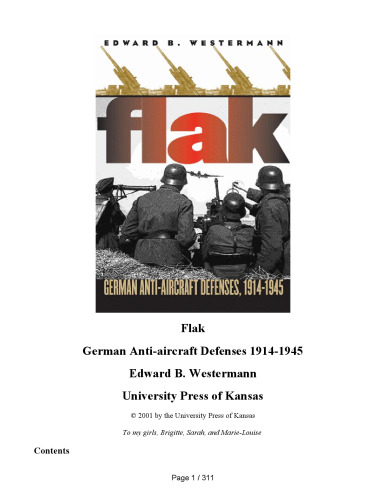﻿Flak: دفاع ضد هواپیمای آلمان ، 1914-1945