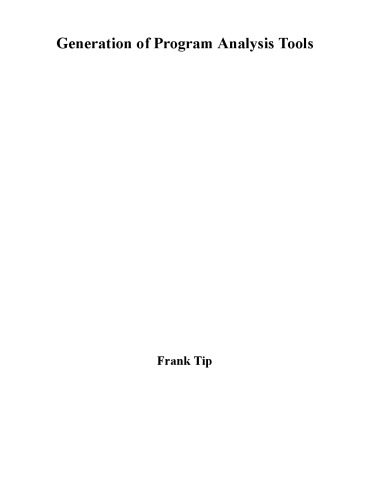 ﻿تولید ابزارهای تحلیل برنامه [پایان نامه دکتری]