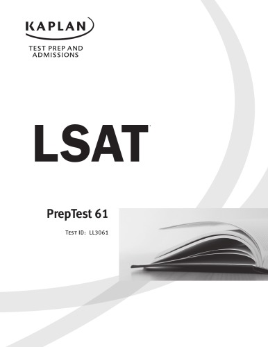 ﻿LSAT Preptest 61