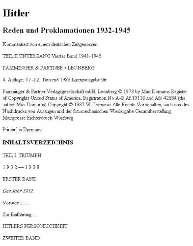 ﻿سخنرانی ها و اعلامیه های هیتلر 1932 - 1945 جلد 4