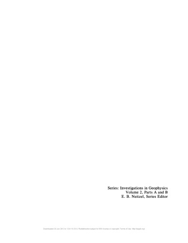 ﻿روش‌های الکترومغناطیسی در ژئوفیزیک کاربردی، جلد 2: کاربرد / بخش‌های A و B