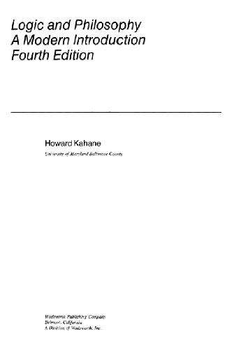 منطق و فلسفه: مقدمه ای مدرن