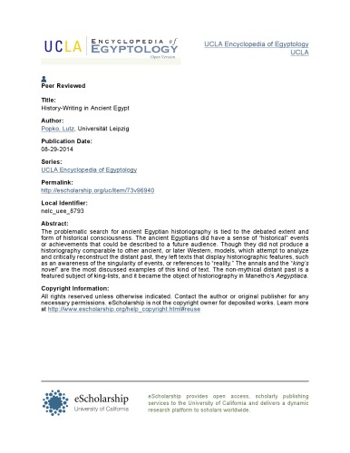 ﻿تاریخ نگاری در مصر باستان