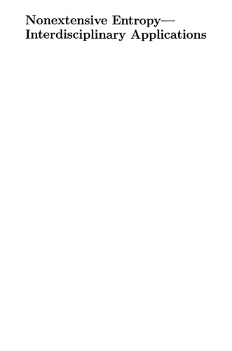 آنتروپی غیر حرکتی: برنامه های میان رشته ای