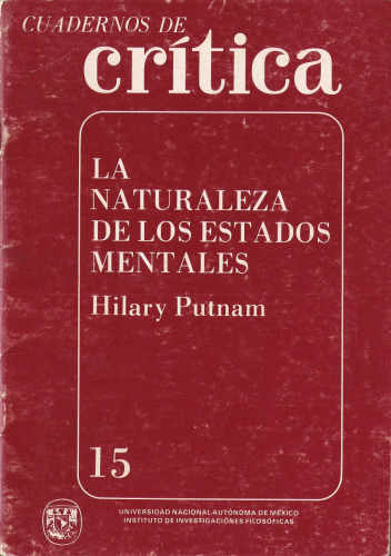 نوت بوک های انتقادی ماهیت حالت های ذهنی