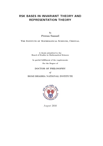 ﻿مبانی RSK در نظریه ثابت و تئوری بازنمایی [دکتری.]