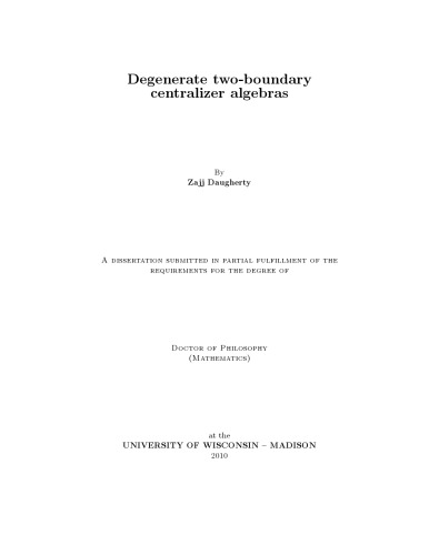 ﻿جبرهای متمرکز کننده دو مرزی منحط [PhD diss]