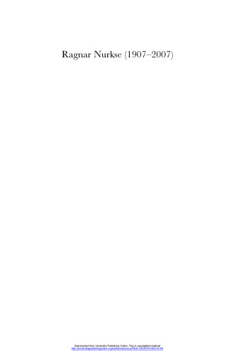 Ragnar Nurkse (2007-2007): اقتصاد توسعه کلاسیک و اهمیت آن برای امروز