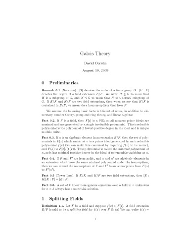 ﻿نظریه گالوا [یادداشت های توضیحی]