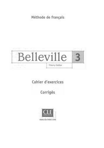 ﻿کلیدهای پاسخ Belleville 3