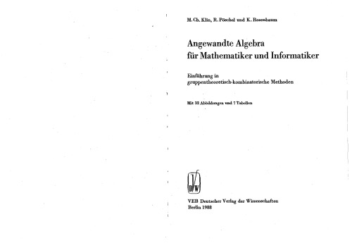 ﻿جبر کاربردی برای ریاضیدانان و دانشمندان کامپیوتر