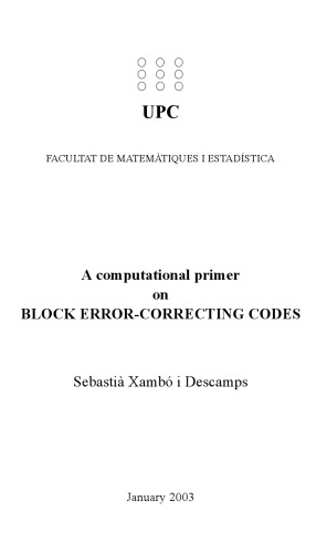 ﻿یک آغازگر محاسباتی در BLOCK ERROR-Codes Correcting Codes [پیش‌نویس]