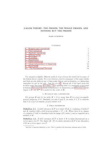 ﻿نظریه گالوا: براهین، کل برهان، و چیزی جز برهان [یادداشت های توضیحی]