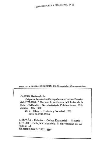 ﻿خاستگاه استعمار اسپانیا در گینه استوایی (1777-1860)