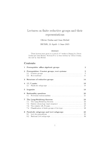 ﻿سخنرانی در مورد گروه های تقلیل محدود و نمایش آنها [یادداشت های سخنرانی]