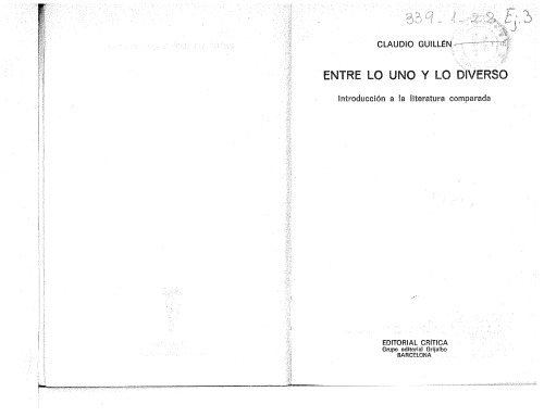 ﻿بین یکی و متنوع: درآمدی بر ادبیات تطبیقی