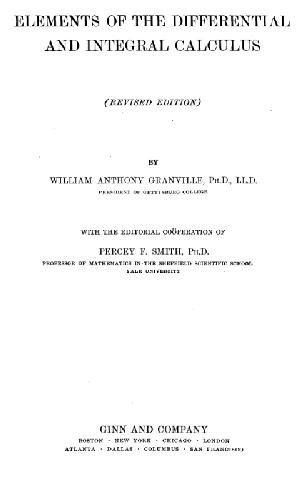 عناصر حساب دیفرانسیل و انتگرال