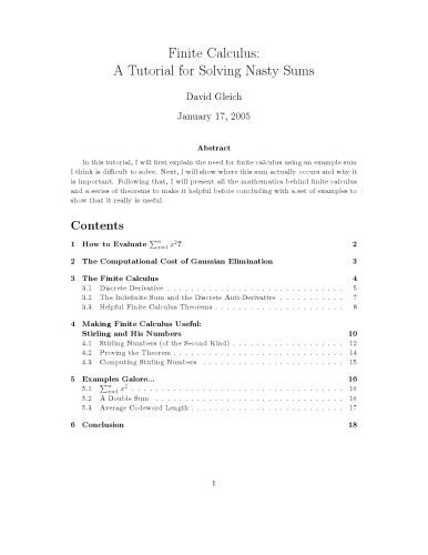 ﻿حساب متناهی: آموزشی برای حل مبالغ ناخوشایند [یادداشت های توضیحی]