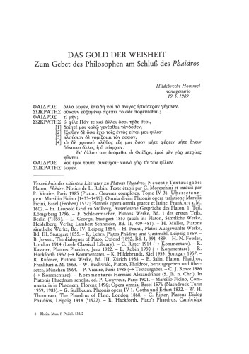 ﻿طلای خرد. به دعای فیلسوف در پایان فیدروس