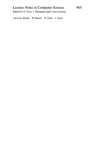 ﻿مبانی تئوری محاسبات: دهمین کنفرانس بین المللی، FCT '95 درسدن، آلمان، 22 تا 25 آگوست 1995 مجموعه مقالات