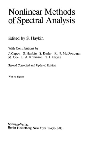 روشهای غیرخطی تحلیل طیفی