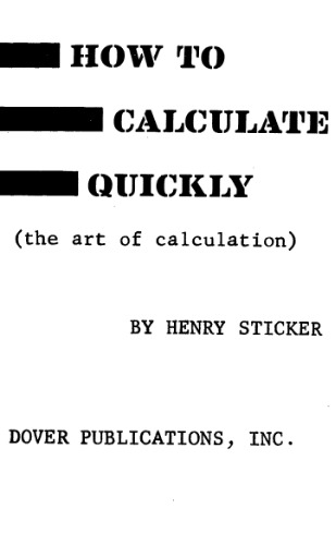 نحوه محاسبه سریع: دوره کامل در حسابی با سرعت