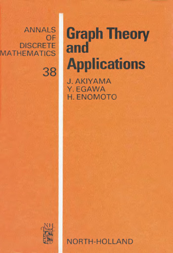 ﻿مجموعه مقالات اولین کنفرانس ژاپن درباره نظریه گراف و کاربردها ، هاکونه ، ژاپن ، 1-5 ژوئن 1986