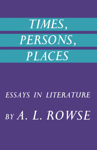 ﻿زمان ها، افراد، مکان ها: مقالاتی در ادبیات