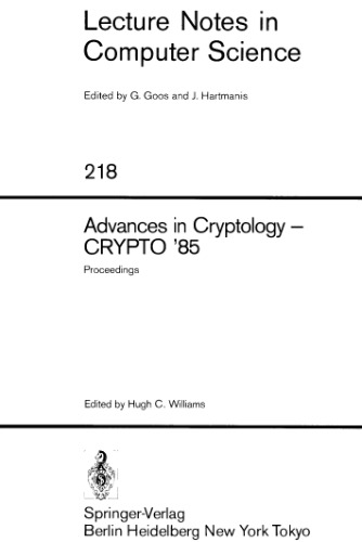پیشرفت در رمزنگاری - مجموعه مقالات 85 CRYPTO