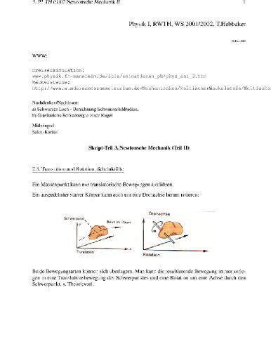 فیزیک I (جدید). 3. مکانیک نیوتنی ، 2