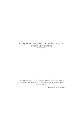 ﻿دسته بندی های مثلثی، تابع های الحاقی، و بومی سازی Bousfield