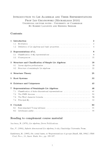 ﻿مقدمه ای بر جبرهای دروغ و نمایش آنها [یادداشتهای سخنرانی]