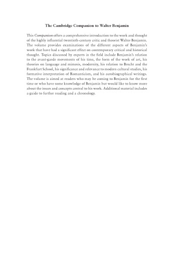 ﻿همنشین کمبریج برای والتر بنجامین