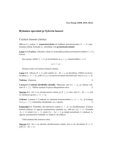 ﻿عملیات گروه ها و قضایای سایلو