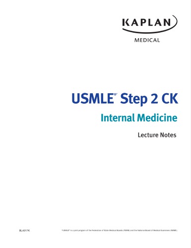 ﻿یادداشت های سخنرانی USMLE مرحله 2 CK: پزشکی داخلی
