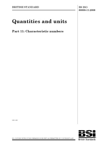 ﻿BS ISO 80000-11:2008 مقادیر و واحدها — قسمت 11: اعداد مشخصه