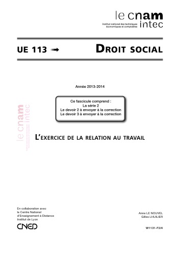 ﻿UE 113 Social Law Series 2