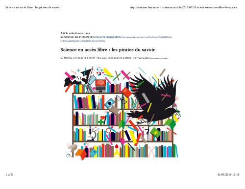 ﻿علوم دسترسی آزاد: دزدان دریایی دانش [مقاله]