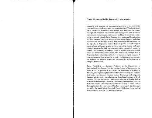 ﻿ثروت خصوصی و درآمد عمومی در آمریکای لاتین: قدرت تجاری و سیاست مالیاتی