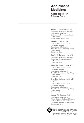 ﻿پزشکی نوجوانان: کتابچه راهنمای مراقبت های اولیه