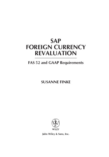 ﻿تجدید ارزیابی ارز خارجی SAP: الزامات FAS 52 و GAAP