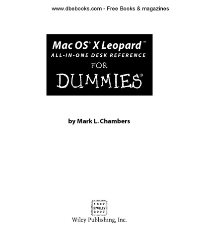 ﻿Mac OS X Leopard مرجع میز همه کاره برای آدمک ها