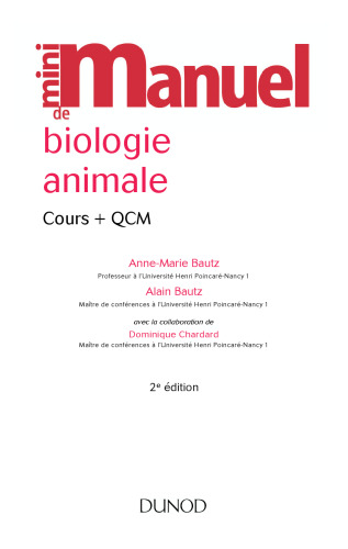 ﻿Manuel De Biologie Animale / کتاب راهنمای زیست شناسی حیوانات