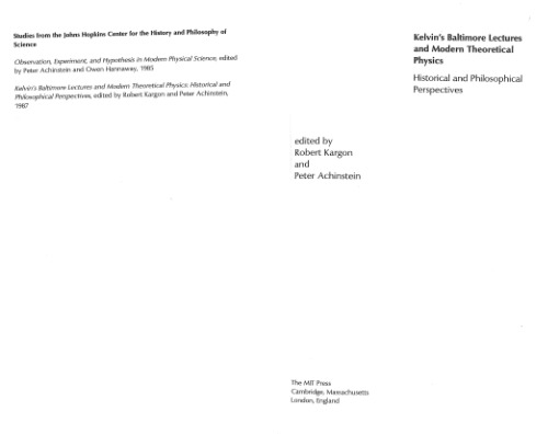 ﻿سخنرانی های کلوین بالتیمور و فیزیک نظری مدرن: دیدگاه های تاریخی و فلسفی