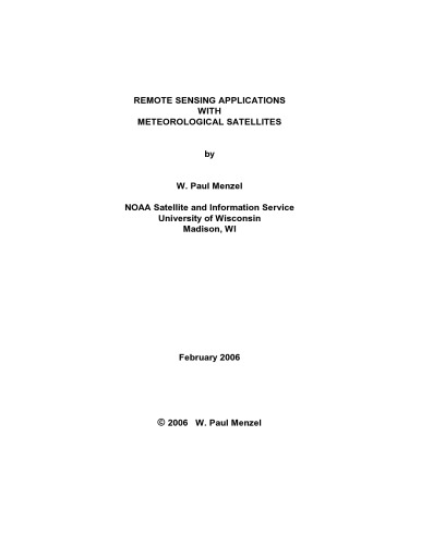 ﻿کاربردهای سنجش از دور با ماهواره های هواشناسی