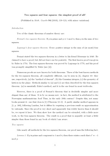 ﻿دو مربع و چهار مربع: ساده ترین اثبات همه؟