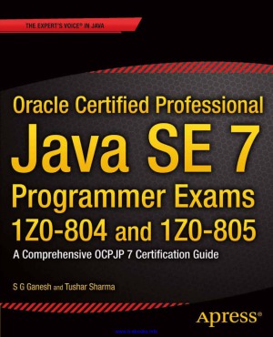 ﻿امتحانات برنامه نویس حرفه ای جاوا SE 7 دارای گواهی Oracle 1Z0-804 و 1Z0-805