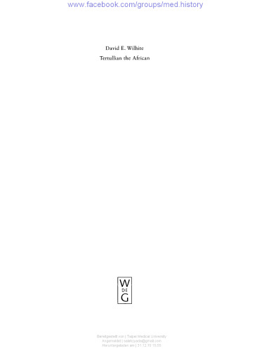 ﻿ترتولیان آفریقایی: قرائتی انسان شناختی از زمینه و هویت ترتولیان